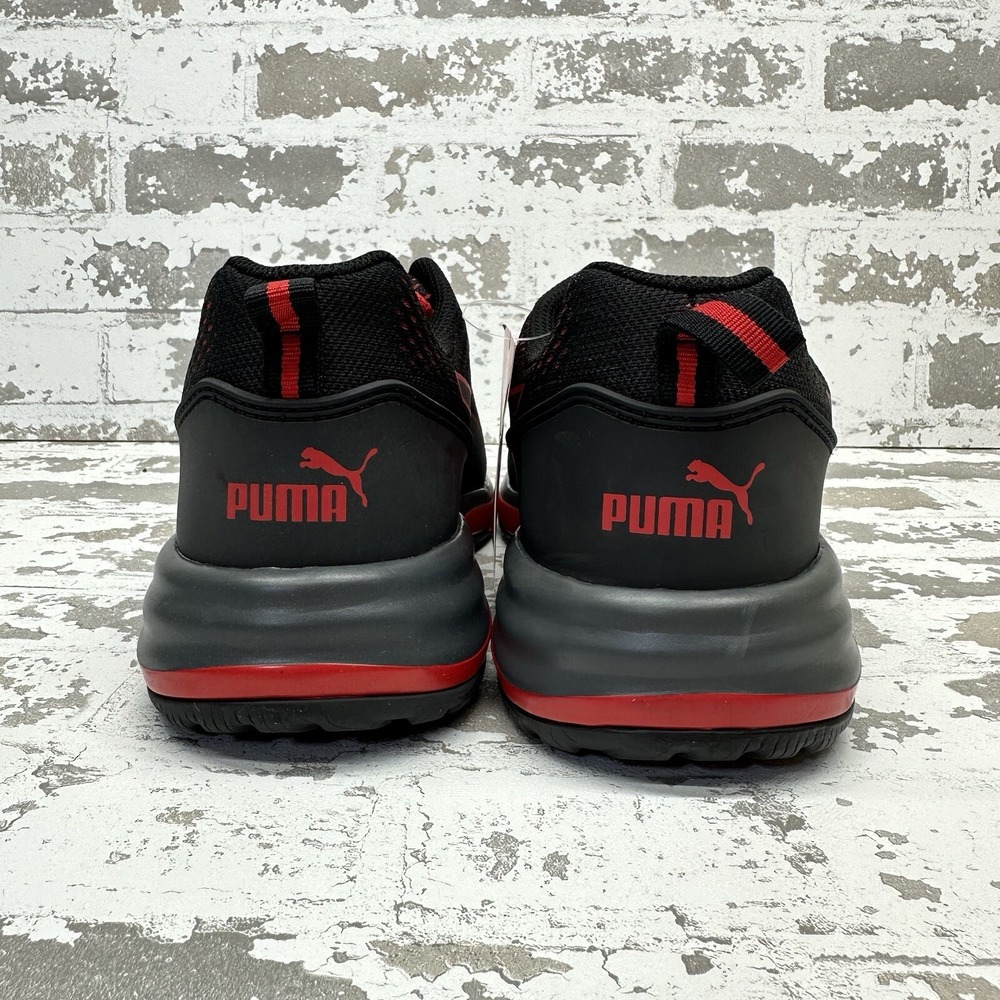 Puma Speed Safety Shoes Mens 10.5 Black Red Composite Toe Slip Resistance 644495 - Picture 7 of 16
